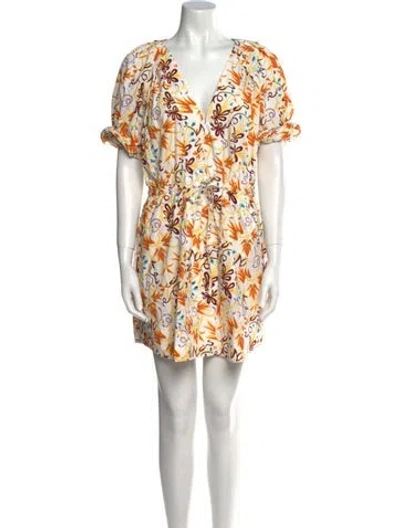 Pre-owned A.l.c Printed Mini Dress In White