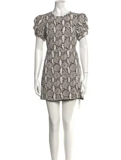 Pre-owned A.l.c Printed Mini Dress In White