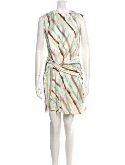 Pre-owned A.l.c Printed Mini Dress In White
