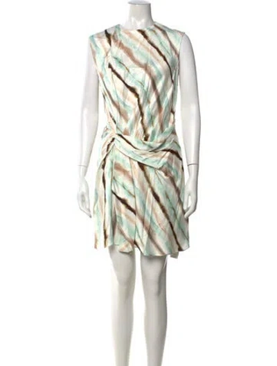 Pre-owned A.l.c Printed Mini Dress In White