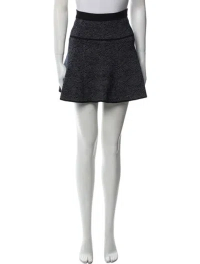 Pre-owned A.l.c Printed Mini Skirt In Blue