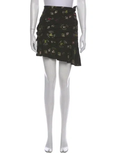 Pre-owned A.l.c Printed Mini Skirt In Multi