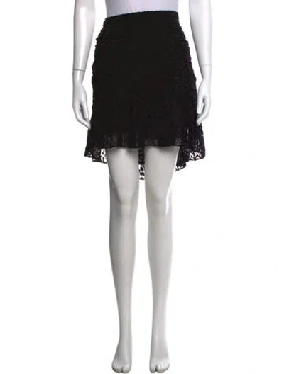 Pre-owned A.l.c Printed Mini Skirt W/ Tags In Black