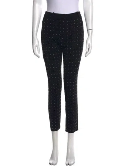 Pre-owned A.l.c Printed Straight Leg Pants In Black