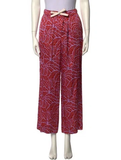 Pre-owned A.l.c Printed Wide Leg Pants In Multi