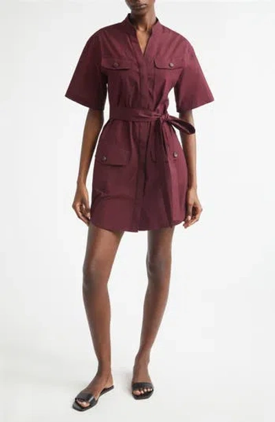 A.l.c . Quinn Mini Shirtdress In Plum