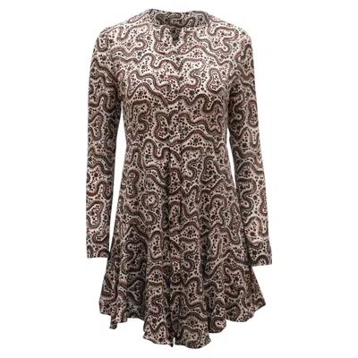 Pre-owned A.l.c Alc Randi Paisley Print Mini Dress In Multicolor Polyester In Gray