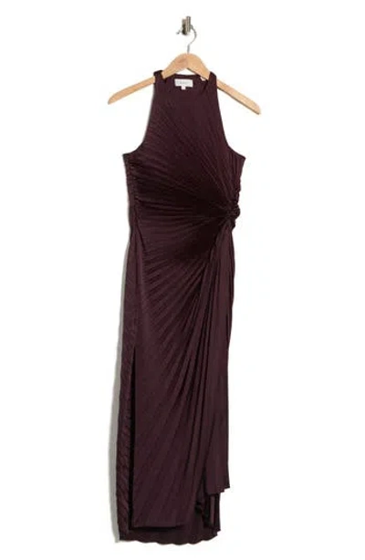 A.l.c . Reagan Asymmetric Pleat Dress In Deep Plum