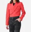 A.L.C REEVE CROPPED JACKET IN RUBY