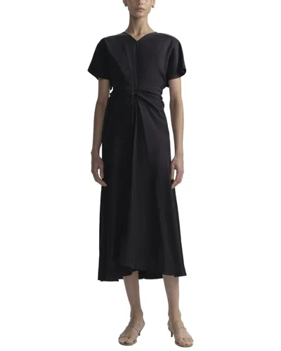 A.l.c . Rem Gathered Waist Midi Dress In Black