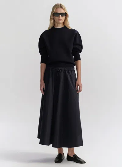 A.l.c Remy Drawstring Midi Skirt In Black
