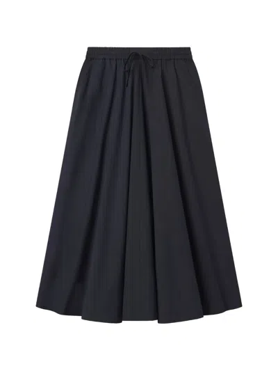 A.l.c Remy Elasticated-waist Midi Skirt In Blue