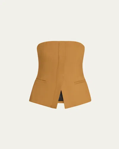 A.l.c Renee Fitted Strapless Top In Copper