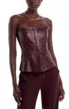 A.l.c A. L.c. Renee Strapless Leather Top In Multi