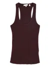 A.l.c Ribbed Racer-back Top In Burgundy