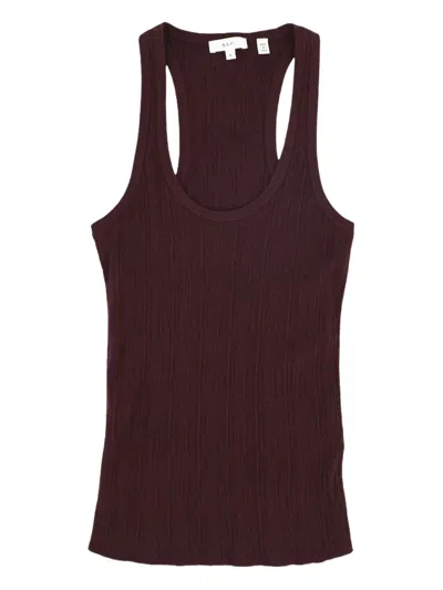 A.l.c Ribbed Racer-back Top In Burgundy