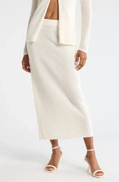 A.l.c . Rina Embellished Midi Sweater Skirt In White