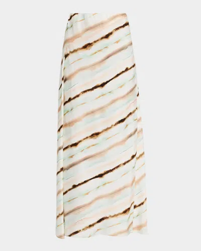 A.l.c Rita Slip Skirt In Mint Multi