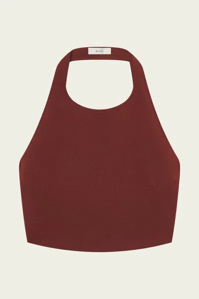 A.l.c Rory Compact Knit Top In Deep Sequoia