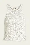 A.l.c Rosa Crochet Knit Top In Off-white
