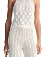A.l.c Rosa Crochet Knit Top In Off-white In White