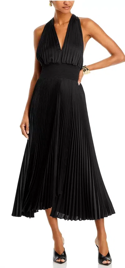 A.l.c Rose Pleated Dress In Black