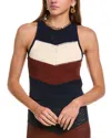 A.l.c . Rowan Chevron Knit Top In Brown