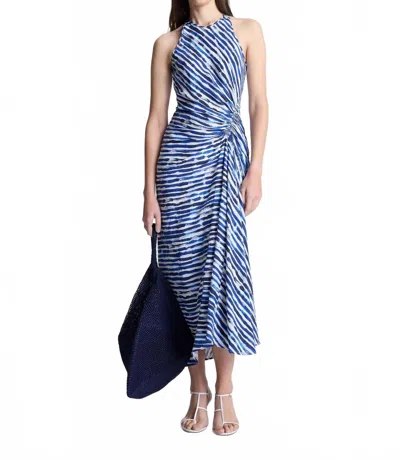 A.l.c Ruby Striped Midi Dress In Navy Stripe In Blue