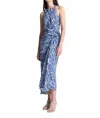 A.l.c Ruby Midi Dress In Navy Mariniere Stripe In Blue