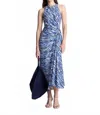 A.l.c Ruby Striped Midi Dress In Navy Stripe In Blue