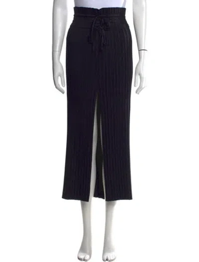 Pre-owned A.l.c Ruffle Embellishment Long Skirt In Black