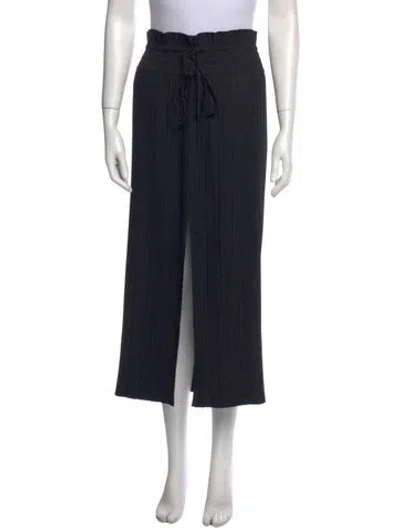 Pre-owned A.l.c Ruffle Embellishment Midi Length Skirt In Black