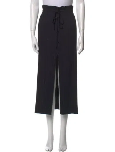 Pre-owned A.l.c Ruffle Embellishment Midi Length Skirt In Black