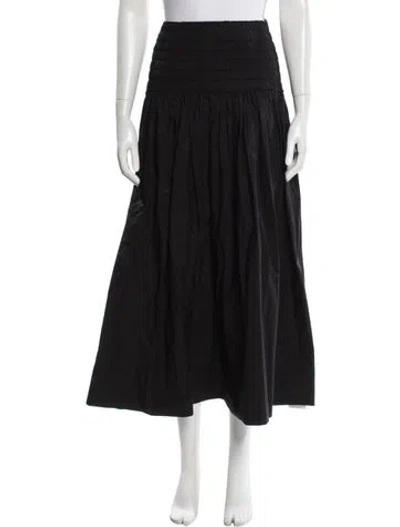 Pre-owned A.l.c Ruffle Embellishment Midi Length Skirt In Black