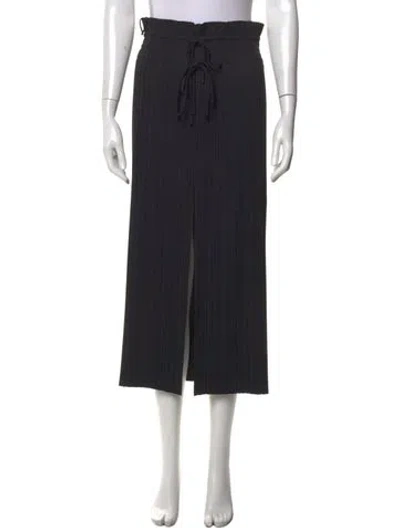 Pre-owned A.l.c Ruffle Embellishment Midi Length Skirt In Black