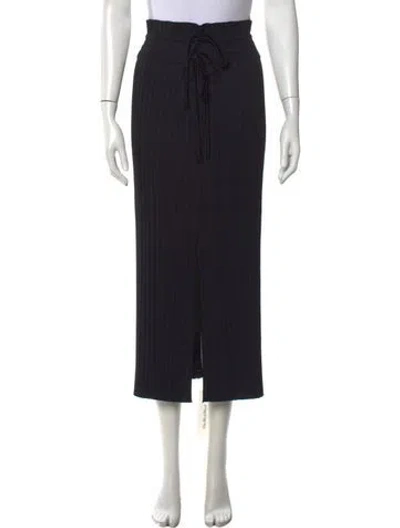 Pre-owned A.l.c Ruffle Embellishment Midi Length Skirt In Black