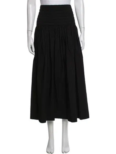 Pre-owned A.l.c Ruffle Embellishment Midi Length Skirt In Black