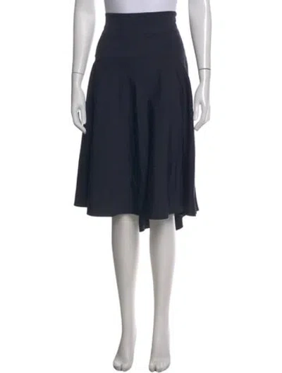 Pre-owned A.l.c Ruffle Embellishment Midi Length Skirt In Blue