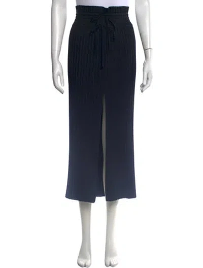 Pre-owned A.l.c Ruffle Embellishment Midi Length Skirt In Blue