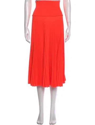 Pre-owned A.l.c Ruffle Embellishment Midi Length Skirt In Orange