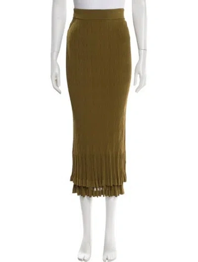 Pre-owned A.l.c Ruffle Embellishment Midi Length Skirt W/ Tags In Neutral