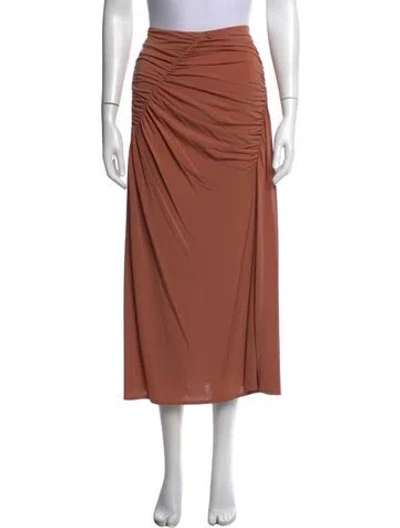 Pre-owned A.l.c Ruffle Embellishment Midi Length Skirt W/ Tags In Neutrals