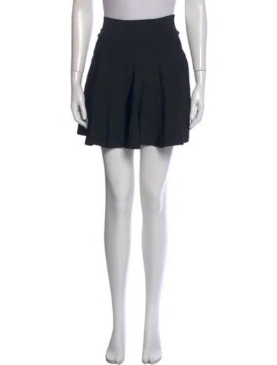 Pre-owned A.l.c Ruffle Embellishment Mini Skirt In Black