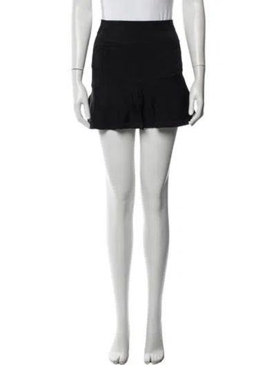 Pre-owned A.l.c Ruffle Embellishment Mini Skirt In Black