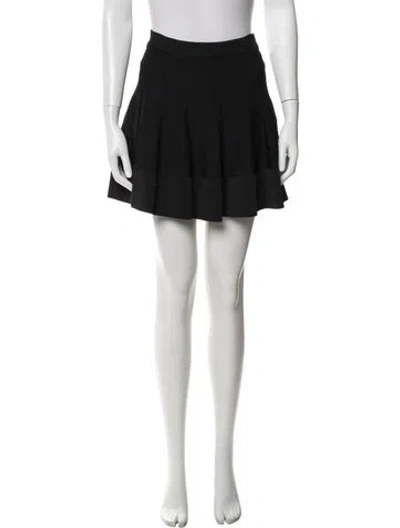 Pre-owned A.l.c Ruffle Embellishment Mini Skirt In Black