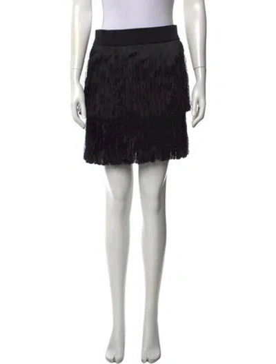 Pre-owned A.l.c Ruffle Embellishment Mini Skirt In Black