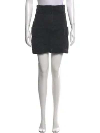 Pre-owned A.l.c Ruffle Embellishment Mini Skirt In Black