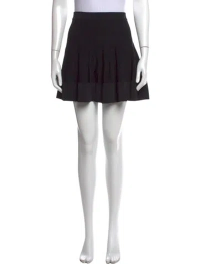 Pre-owned A.l.c Ruffle Embellishment Mini Skirt In Black