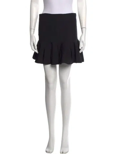 Pre-owned A.l.c Ruffle Embellishment Mini Skirt In Black