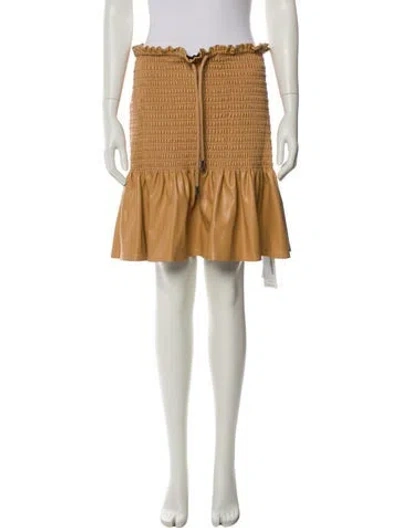 Pre-owned A.l.c Ruffle Embellishment Mini Skirt In Neutral